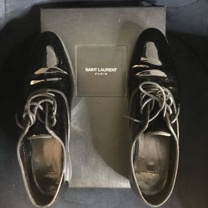Saint Laurent Patent-Leather Derby Shoes